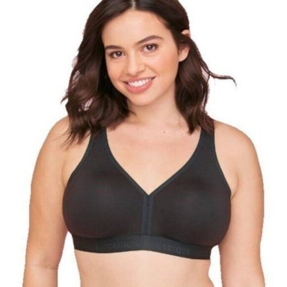 Cacique Lane Bryant Womens Bra Cotton Unlined No Wire Size 40DD Black - Picture 1 of 5